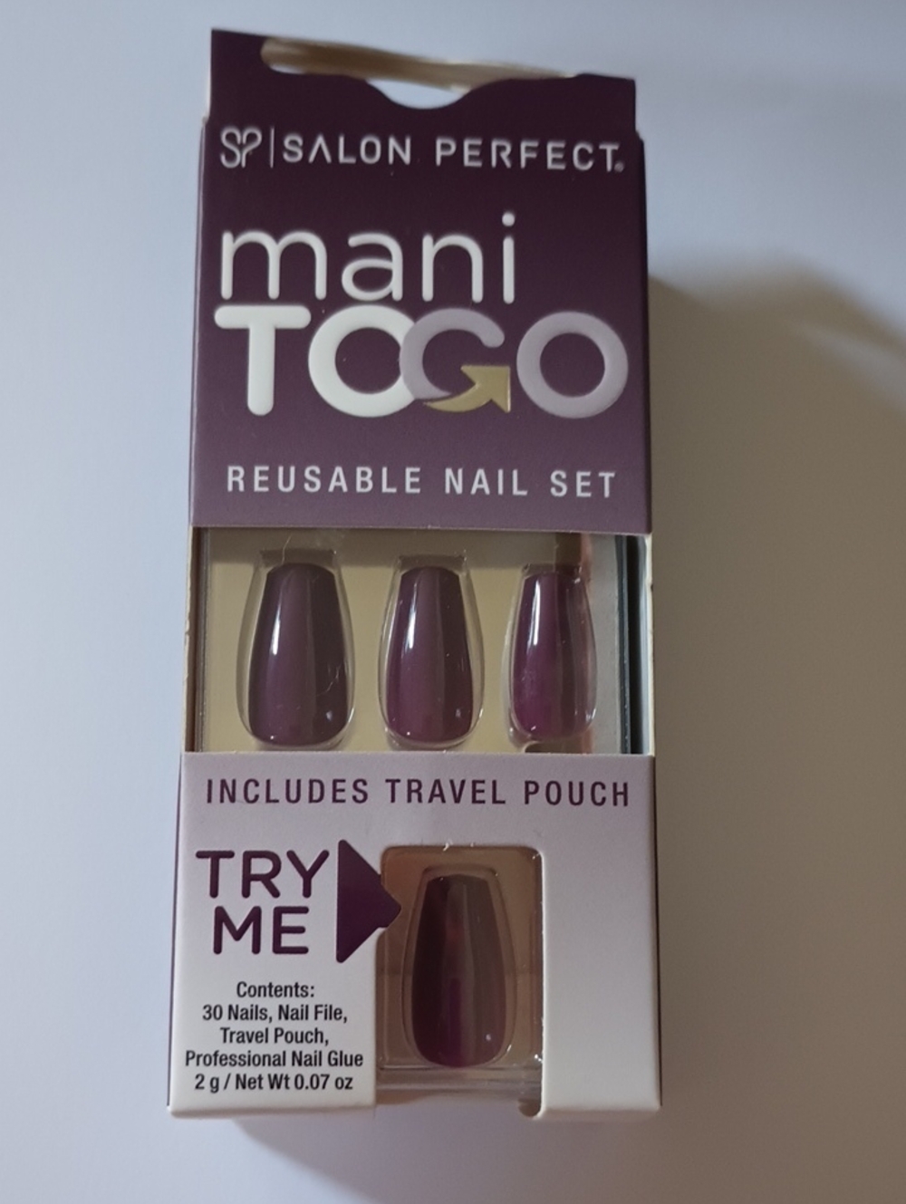 3/$15- Mani To Go Reusable Nail Set - Plum
